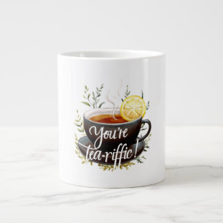 あなたはお茶を飲め!お茶おもしろい好きグラフィック ジャンボコーヒーマグカップ