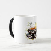 あなたはお茶を飲め！お茶おもしろい好きグラフィック モーフィングマグカップ (正面左)