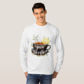 あなたはお茶を飲め！お茶おもしろい好きグラフィック Tシャツ (正面フル)
