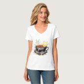 あなたはお茶を飲め!お茶おもしろい好きグラフィック Tシャツ (正面フル)