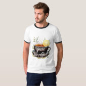 あなたはお茶を飲め！お茶おもしろい好きグラフィック Tシャツ (正面フル)