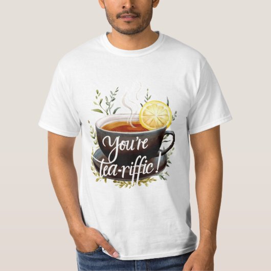 あなたはお茶を飲め！お茶おもしろい好きグラフィック Tシャツ (正面)