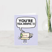 あなたはお茶苦茶パンおもしろい折りグリーティングカード カード (正面)