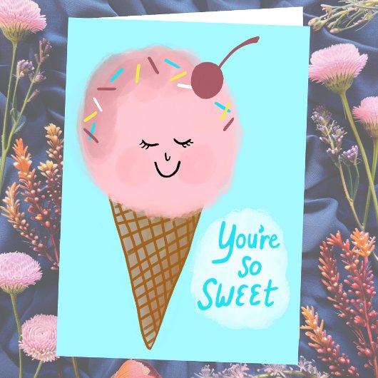 あなたはお菓子かわいいアイスクリームカスタム カード