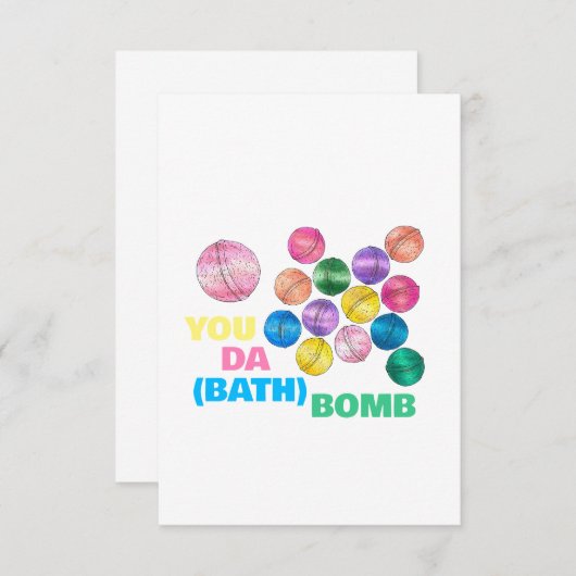 あなたはお風呂おもしろいに図解入りの、写真付きの感謝 サンキューカード (正面/裏面)