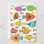 あなたはお魚の味方招待され!誕生日招待状 案内状 (裏面)