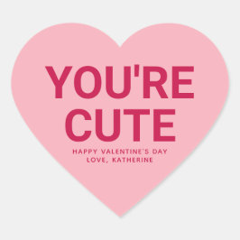 あなたはかわいいおもしろいかわいいバレンタインデーの会話 ハートシール