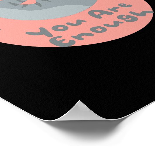 あなたはかわいいのグレー猫がヨガを練習するのに十分である ポスター (角)