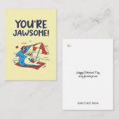 あなたはかわいいシャークおもしろいキッズバレンタインデー ノートカード (正面/裏面)