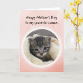 あなたはかわいい子お気に入りの猫たち人間の母の日 カード (黄色い花)