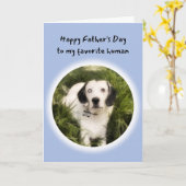 あなたはかわいい犬お気に入りのが私の人間の父の日 カード (黄色い花)