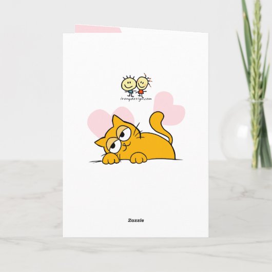 あなたはかわいい猫あいさつ カード (裏面)