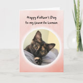 あなたはかわいい猫お気に入りのが父の日|過去記事 カード (正面)