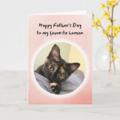 あなたはかわいい猫お気に入りのが父の日|過去記事 カード (黄色い花)