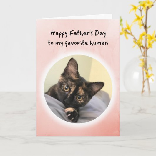 あなたはかわいい猫お気に入りのが父の日|過去記事 カード (黄色い花)