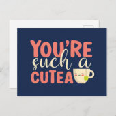 あなたはかわいい紅茶パンプンおもしろいバレンタインデー ポストカード (正面/裏面)