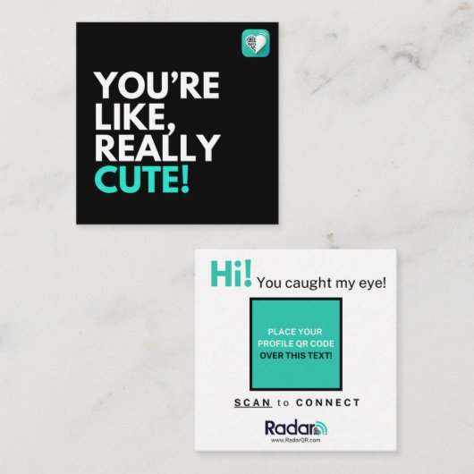 あなたはかわいい2.0 スクエア名刺 (正面/裏面)