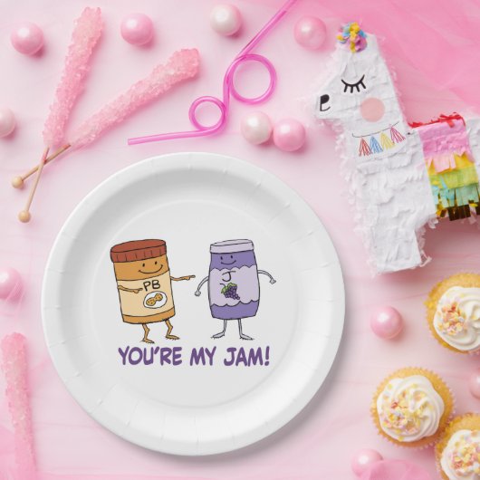 あなたはかわいく、おもしろいなピーナッツバター私の込み合い ペーパープレート (パーティー)