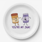 あなたはかわいく、おもしろいなピーナッツバター私の込み合い ペーパープレート (正面)