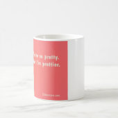 あなたはかわいらしい、私はよりかわいらしいです コーヒーマグカップ (中央)