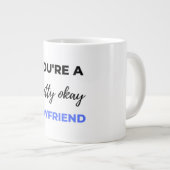 あなたはかわいらしA Ok Boyer Black ジャンボコーヒーマグカップ (正面右)