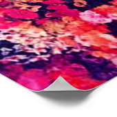 あなたはここにいないカラフルフローラスカルポスター ポスター (角)