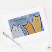 あなたはここにいる価値がある！ 長方形シール (封筒)