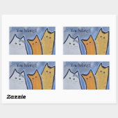 あなたはここにいる価値がある！ 長方形シール (シート)