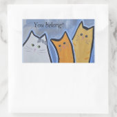 あなたはここにいる価値がある！ 長方形シール (バッグ)