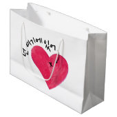 あなたはここに넌(기에여ハート있) ラージペーパーバッグ (正面アングル)