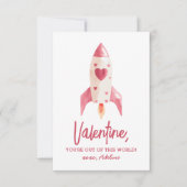 あなたはこの世界から宇宙キッズバレンタインデー ノートカード (正面)