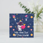 あなたはこの世界から！-宇宙をテーマにしたバレンタイン シーズンカード (スタンド正面)