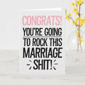 あなたはこの結婚を揺るがすおもしろいる結婚 カード (黄色い花)