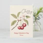 あなたはさくらんぼおもしろい甘いバレンタインデー シーズンカード (スタンド正面)