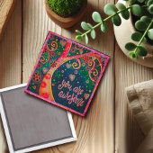 あなたはすごい可愛い木お洒落のフローラ マグネット