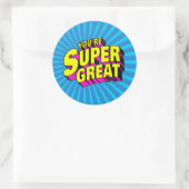 あなたはすごい素晴らし ラウンドシール (バッグ)