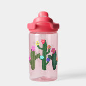 あなたはすごい！サボテンの花かわいい ウォーターボトル (背面)