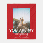 あなたはすべてのカップルのフォトレッドカスタム フリースブランケット (正面)