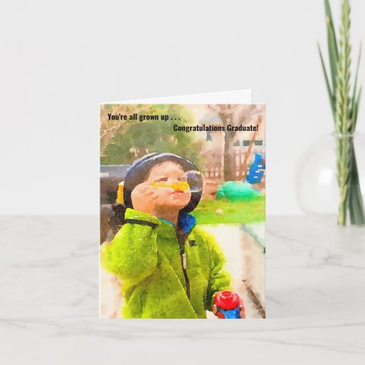 あなたはすべての大人の少年の卒業カード カード (正面)