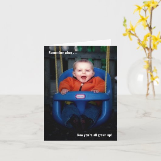 あなたはすべての成長したパーソナライズされた写真卒業 カード (黄色い花)
