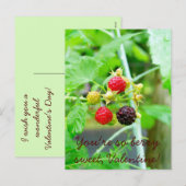 あなたはそうベリー甘いラズベリーバレンタイン シーズンポストカード (正面/裏面)