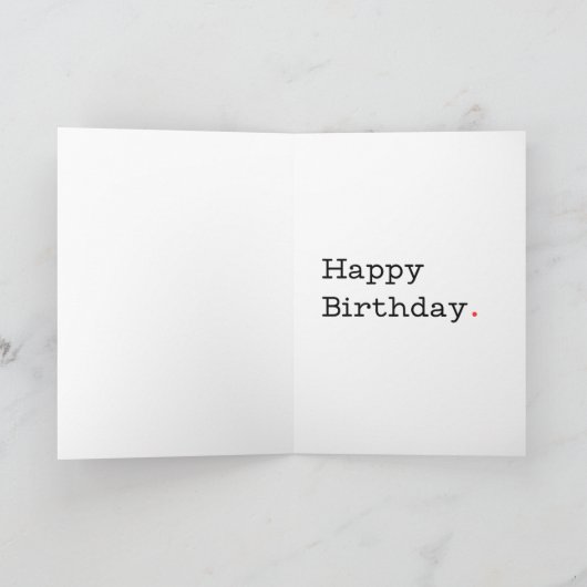 あなたはその古いおもしろい誕生日 カード (内部)