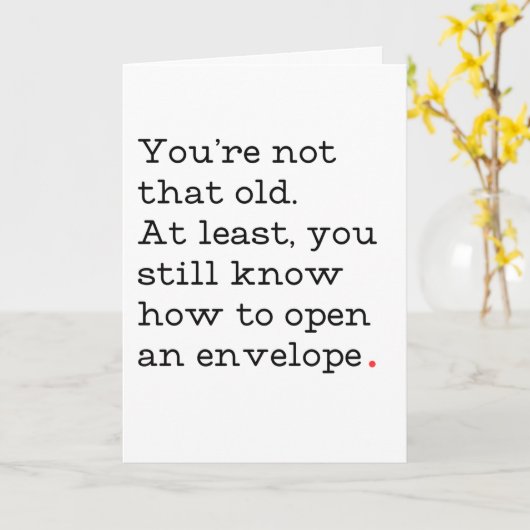 あなたはその古いおもしろい誕生日 カード (黄色い花)