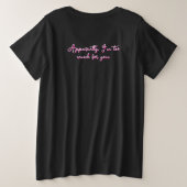 あなたはそれで十分 Poodle Dame 賢い言葉 プラスサイズTシャツ (デザイン裏面)