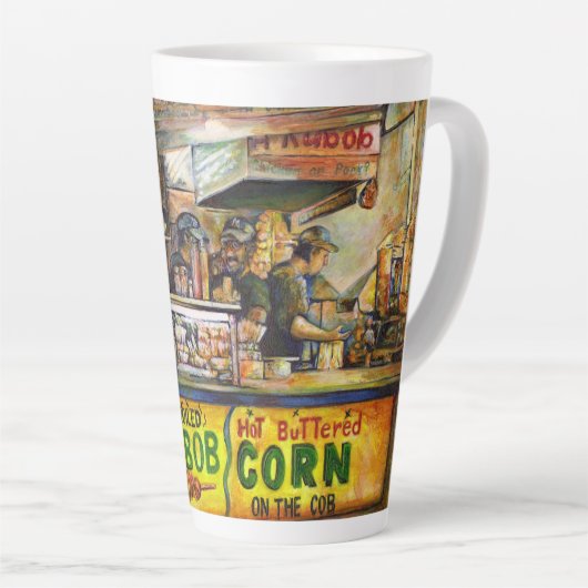 あなたはそれと競争できない カフェラテマグ (右アングル)