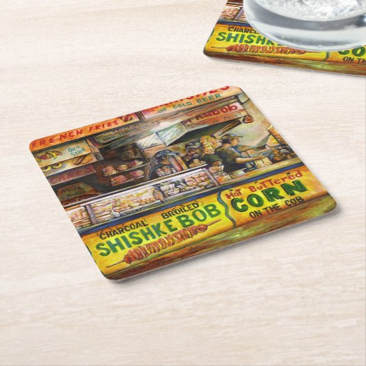 あなたはそれと競争できない スクエアペーパーコースター (アングル)