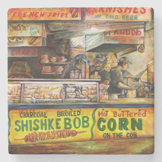 あなたはそれと競争できない ストーンコースター (正面)