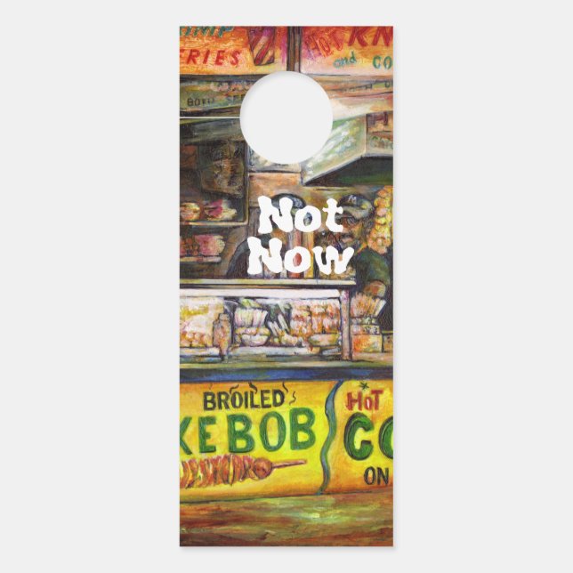 あなたはそれと競争できない ドアノブサイン (正面)