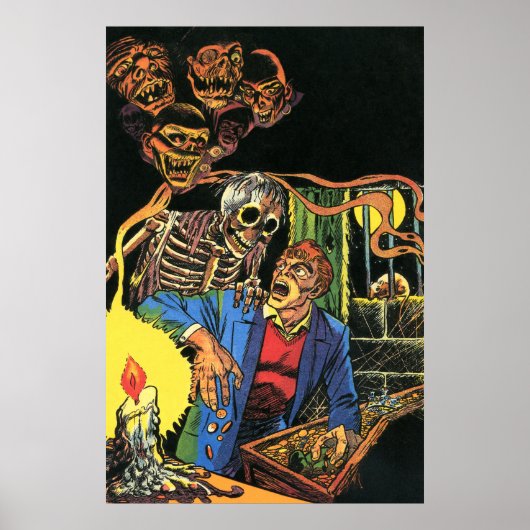 あなたはそれを取ることができない幽霊たちホラー漫画アート ポスター (正面)