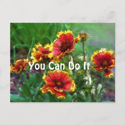 あなたはそれを行うことができるデイジー 感動的 ポストカード (正面)